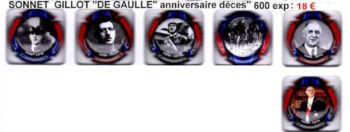 Muselets SONNET GILLOT - De Gaulle de 6 capsules