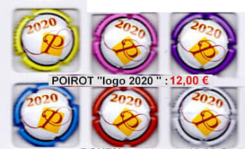 Muselets POIROT "logo 2020" série de 6 capsules