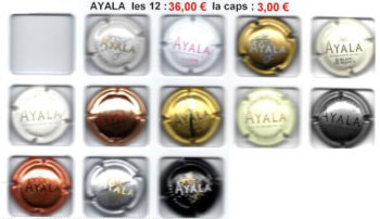 Muselets AYALA série de 12 capsules