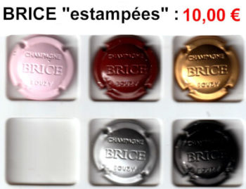 Série de 5 capsules de champagne propriétaire BRICE
