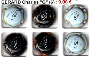Série de 6 capsules de champagne propriétaire GERARD CHARLES