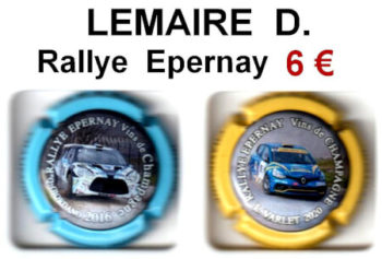 série de 2 capsules LE MAIRE D. "RALLYE EPERNAY"