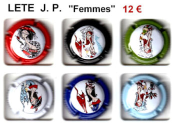 Série de capsules de champagne propriétaire LETE JP "Femmes"