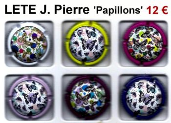 Muselets Capsules de champagne proprietaires LETE JP "Papillons" jpcapsules