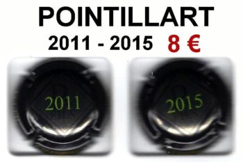 Série de capsules de champagne proprietaire POINTILLART 2011 2015