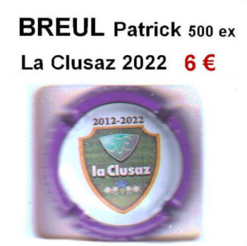 Série de capsules de champagne propriétaire BREUL PATRICK la clusaz