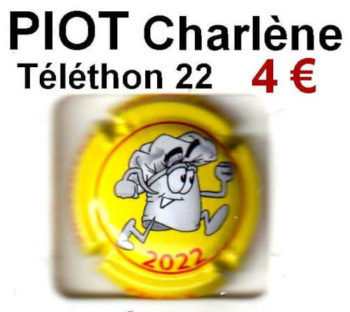 Muselet Capsule de champagne PIOT CHARLENE TELETHON