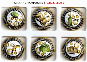Série de capsules de champagne générique graf