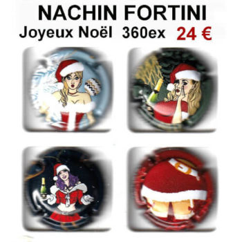 Série de capsules de champagne propriétaire NACHIN FORTINI joyeux noel