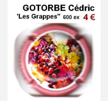 capsule de champagne COTORBE Cédric - 1 muselet - les grappes, 600 exemplaires