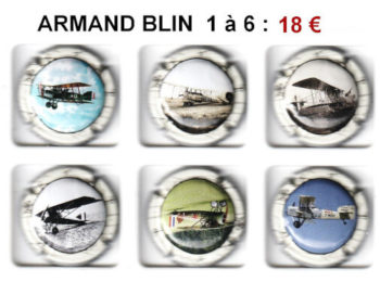 serie de capsules de champagne Armand BLIN - muselets de 1 à 6