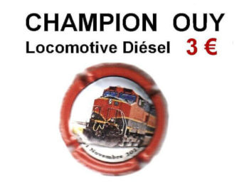 capsule de champagne CHAMPION OUY locomotive à vapeur