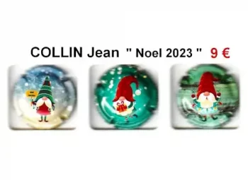 Série de capsules de champagne propriétaire COLLIN JEAN "Noël 2023" 
