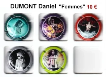 série de capsules de champagne DUMONT DANIEL "Femmes" vendues par Jean pierre pour les placomusophiles