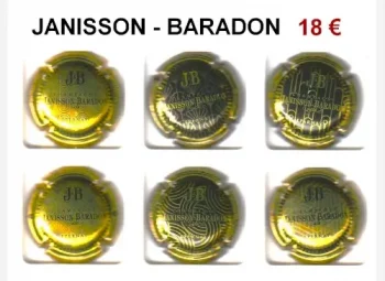 série de capsules de champagne JANISSON BARADON vendues par Jean pierre pour les placomusophiles