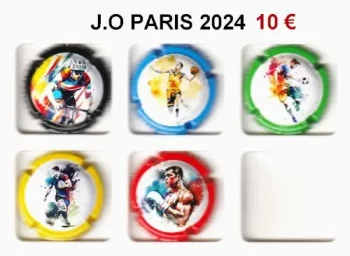 Série de capsules de champagne générique jeux olympiques de paris 2024