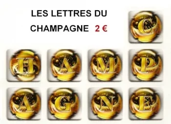 SERIE DE CAPSULES de champagne lettres