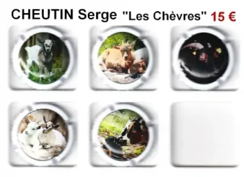 serie de capsules de champagne CHEURIN chèvres