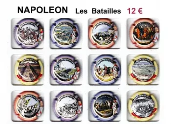 Série de capsules de champagne génériques napoleons les batailles