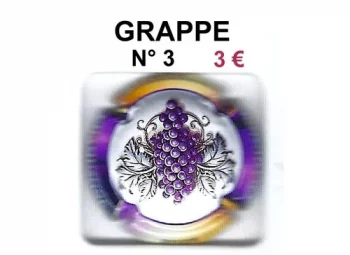 Série de capsules de champagne génériques Muselets  Grappe n°3