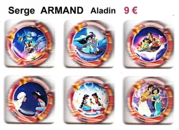 Série de capsules de champagne propriétaire ARMAND SERGE  "Aladdin" 