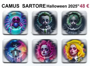 Série de capsules de champagne propriétaire Muselets CAMUS SARTORE "Halloween 2025"