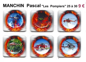 série de capsules de champagne proprietaire par jpcapsules MANCHIN PASCALE "Pompiers" 25 à 30