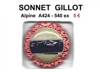 capsules de champagne proprietaire par jpcapsules SONNET GILLOT Alpine A 424 contour rouge