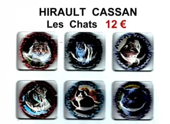 série de capsules de champagne propriétaire par jpcapsules HIRAULT CASSAN "Les Chats"