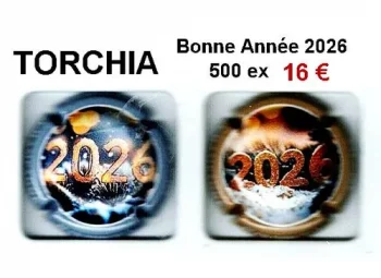 série de capsules de champagne propriétaire par jpcapsules TORCHIA "Bonne Année 2026"