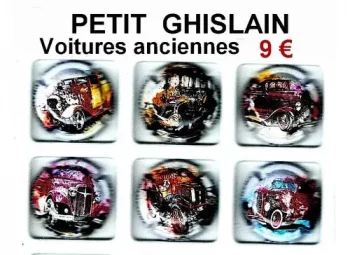 Série de capsules de champagne propriétaire Muselets  PETIT GHISLAIN "Voitures Anciennes"