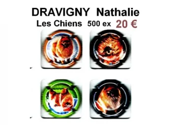 série de capsules de champagne propriétaire par jpcapsules DRAVIGNY Nathalie "Les Chiens" 500 tirages 