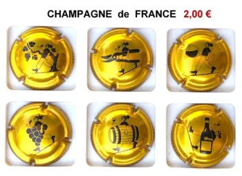 Série de capsules de champagne génériques de france