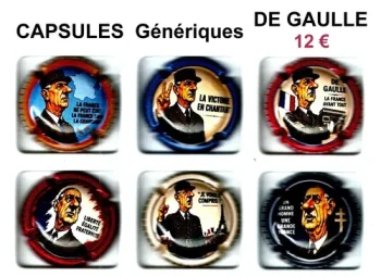 série de capsules de champagne générique par jpcapsules DE GAULE