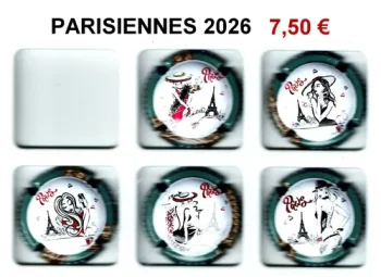 Série de capsules de champagne génériques parisiennes