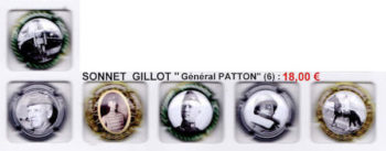 Muselets SONNET GILLOT "GENERAL PATTON" série de 6 capsules