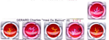 Muselets GERAD Charles "Rosé de BALNOT" série de 6 capsules