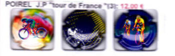 Muselets POIREL J.P. "Tour de France" série de 3 capsules