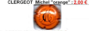 Muselet CLERGEOT Michel "Orange" série de 1 capsule