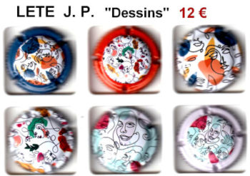 Série de capsules de champagne propriétaire LETE JP "DESSINS"