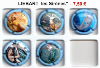 LIEBART "Les Sirènes" capsules de champagne de jean pierre