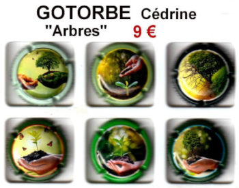 Muselets Capsules de champagne proprietaires GOTORBE CEDRINE ARBRES