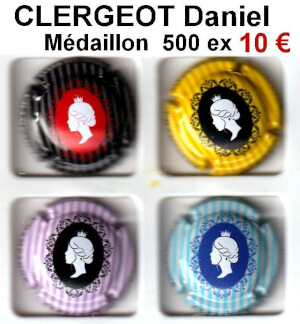 Muselets de champagne proprietaires clergeot médaillons 4 capsules