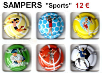 Muselets Capsules de champagne proprietaires SAMPERS sports