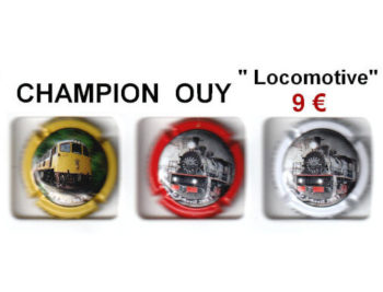 Capsules de champagne champion ouy locomotive série de 3 caps