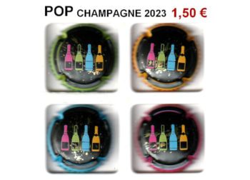 serie de 4 capsules de champagne pop 2023