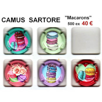 Série de capsules de champagne CAMUS SARTORE "macarons"
