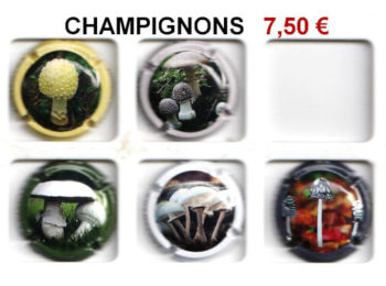 Série de capsules de champagne generique champignons