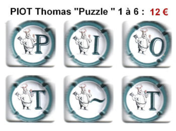 série de capsules de champagne PIOT THOMAS Puzzle 1 à 6
