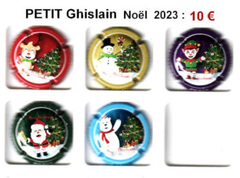 serie de capsules de champagne PETIT GHISLAIN "Noël 2023"